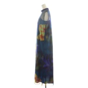 MURUA タグ付き 25SS シェイドフラワーレイヤードワンピース キャミソール ロング F 紺 ネイビー 青 ブルー