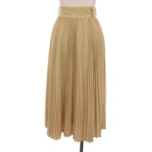 HYKE PLEATED SKIRT プリーツスカート ロング 1 ベージュ 202-14043 /YM