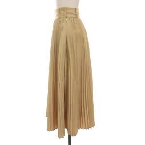 HYKE PLEATED SKIRT プリーツスカート ロング 1 ベージュ 202-14043 /YM