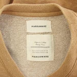 MARKAWARE MARK AWARE ヒュージスウェット HUGE SWEAT トレーナー クルーネック 長袖 無地 1 茶 ブラウン A21C-07CS02C