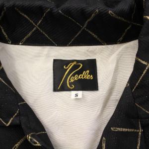 Needles Cabana Shirt カバナシャツ オープンカラー カジュアル 半袖 総柄 バイカラー S 黒 ブラック