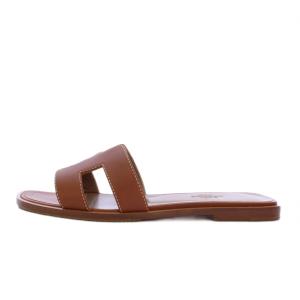 HERMES オラン サンダル レザー 35.5 ブラウン