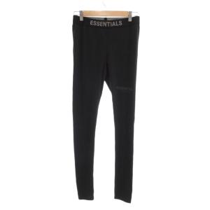 美品 レギンス パンツ ロゴプリント XS 黒 ブラック /YJ