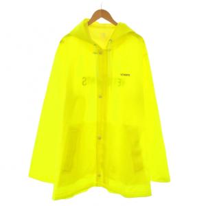Logo Printed Long Rain Coat
