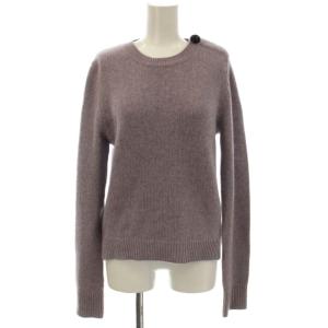 ニット 長袖 カシミヤ XS 紫 パープル ショルダーボタン M4005967 16 /AJ