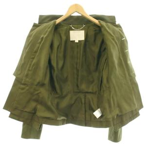 MARC JACOBS ミリタリージャケット 絹 シルク O 緑 グリーン カーキ オリーブ スタンドカラー ベルト付き 取り外し可能