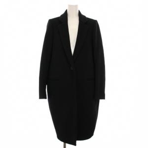 トップリバーチェスターコート ロング ウール アウター 36 黒 ブラック 3008A630-1010