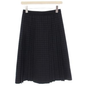 MARC JACOBS スカート ひざ丈 絹 シルク 00 黒 ブラック 紫 パープル チェック柄 W21523141 15 /AJ