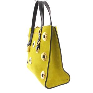 MARC JACOBS グラインド ミニ トートバッグ ハンドバッグ スエード イエロー /YM