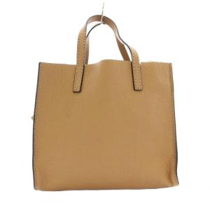 MARC JACOBS ビーズ ポンポン トートバッグ ミニ ハンドバッグ ショルダーバッグ 2WAY レザー ブラウン /YM
