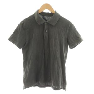 ポロシャツ 半袖 ロゴ刺繍 M グレー /RR