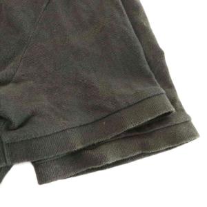 GUCCI ポロシャツ 半袖 ロゴ刺繍 M グレー /RR