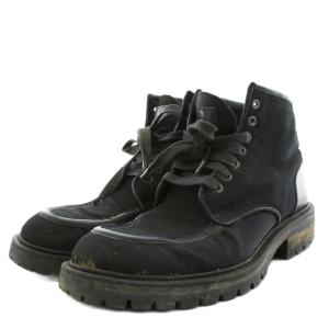 ショートブーツ レースアップ 42.5cm 黒 ブラック 114 0152 /AN10