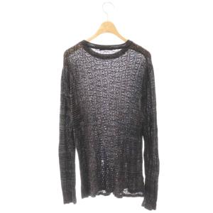 Alexander McQueen ニット カットソー L ブラック ブラウン /DO
