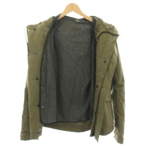 BALENCIAGA 2007年製 ウールライナー付きフーデッドダウンジャケット 44 カーキ