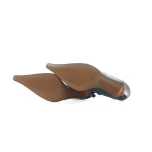 GINZA Kanematsu ロングブーツ 37 23cm 23.5cm ターコイズブルー 青 ヒール /RI OS