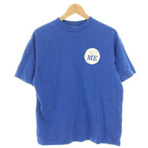 ME Tシャツ カットソー ロゴプリント 半袖 青 ブルー  24MMSCU05 /HN
