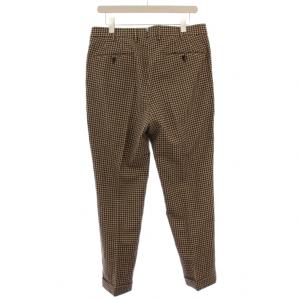 PT TORINO SUPER100'S GENTLEMAN FIT 千鳥格子 スラックスパンツ ジップフライ 48 ベージュ