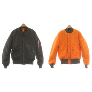 MA-1 フライト ジャケット ミリタリー ジャンパー ブルゾン リバーシブル M カーキ オレンジ 0615-00-573-8335