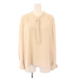 ボウタイシャツ ブラウス 長袖 ワンカラー 38 ピンク /BB