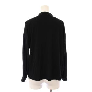 ANAYI シャツ ブラウス 長袖 バンドカラー フリル 切替 38 黒 ブラック /BB