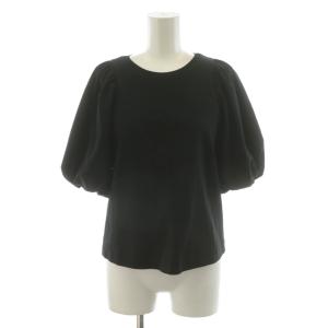 22AW コンパクトポンチパフスリーブプルオーバー カットソー 半袖 コットン 38 黒 ブラック 10222815070