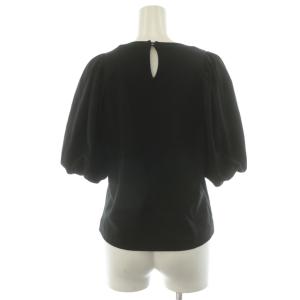 ANAYI 22AW コンパクトポンチパフスリーブプルオーバー カットソー 半袖 コットン 38 黒 ブラック 10222815070