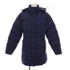 ダウンコート ダウンジャケット フード付き アウター XS ネイビー /YM