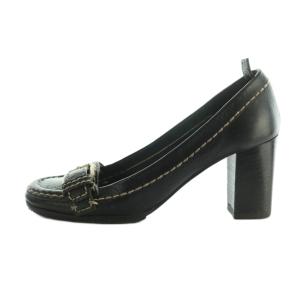 Chloe パンプス チャンキーヒール ベルト 34.5 21.5cm 黒 ブラック /MI
