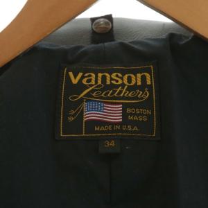 vanson Leathers DJCB 3rd モデル レザージャケット 34 ブラック