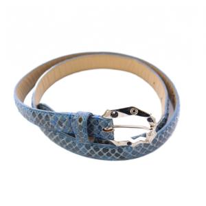 guilty parties パイソン ベルト レザー 30 青 ブルー /BB