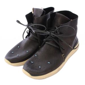 visvim HURON MOC HI-FOLK ハイカットスニーカー 9 ブラック 0117202002006
