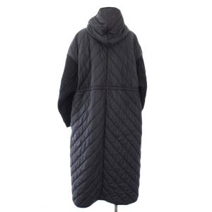 nagonstans フーデッドキルティングコート 中綿コート アウター 38 紺 470CA830-6310 /TK