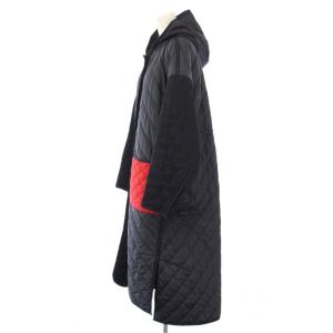 nagonstans フーデッドキルティングコート 中綿コート アウター 38 紺 470CA830-6310 /TK