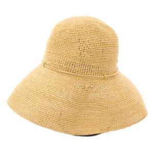 ラフィアハット ストローハット 帽子 編み込み ワンカラー リボン ベージュ /BB