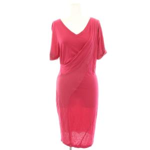 SPORT ワンピース ひざ丈 半袖 ラメ混 タイト 32 ピンク 1245-005246 /HN