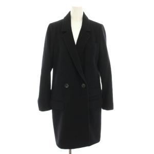 シークウールコロリ SEEK WOOL KOLOLI チェスターコート アウター ロング 38 黒 ブラック