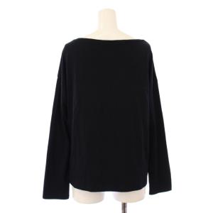 Theory カットソー 長袖 ボートネック 無地 ストレッチ ウール S 黒 ブラック /BB