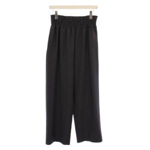 23AW ウールライクストレッチパンツ スラックス イージー タック ウエストゴム ワンカラー 38 グレー