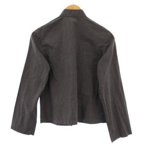 BLACK COMME des GARCONS AD2011 カンフージャケット スタンドカラー アウター ショート丈 ワンカラー XS グレー 1I-J026