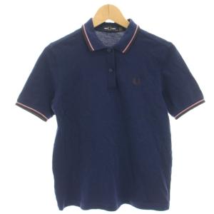 ティップラインポロシャツ カットソー ロゴ刺繍 半袖 UK10 紺 ネイビー G3600 /HN