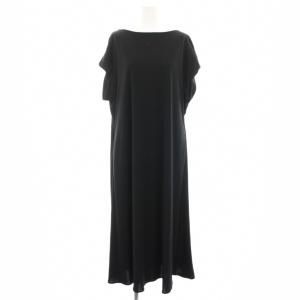 ワンピース ロング ボートネック 半袖 38 黒 ブラック 531-9240617 /YT