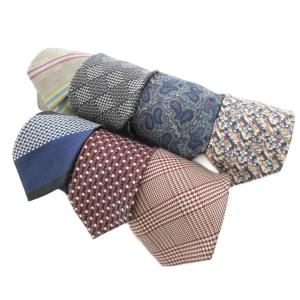 ネクタイ 7本セット まとめ 絹 シルク 総柄 マルチカラー /UO