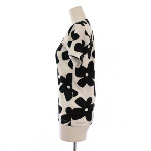 COMME des GARCONS AD2021 Tシャツ カットソー 半袖 クルーネック 花柄 XS 白 黒 GI-T032 /BM