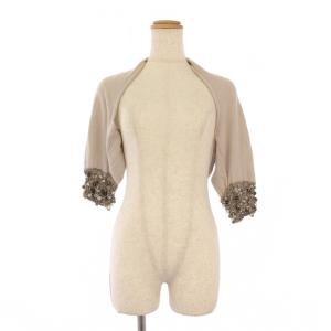 ボレロカーディガン カシミヤ M ベージュ DD54301