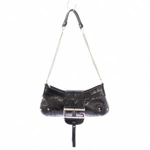 ワンショルダーバッグ ブラック シルバーカラー