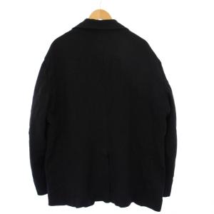 BLACK COMME des GARCONS AD2024 製品染め ポリ縮絨 テーラードジャケット M ブラック 1M-J017