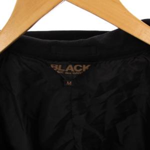 BLACK COMME des GARCONS AD2024 製品染め ポリ縮絨 テーラードジャケット M ブラック 1M-J017