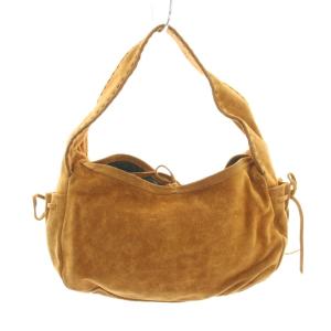 PRADA ワンハンドルバッグ ハンドバッグ スエード ロゴ型押し 茶 ブラウン /YT OH