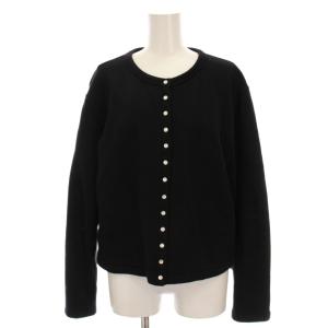 カーディガンプレッション 裏起毛 長袖 2 黒 ブラック /YM